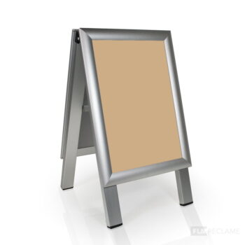 reclamebord stoepbord a3 - a4 formaat zilver klein model