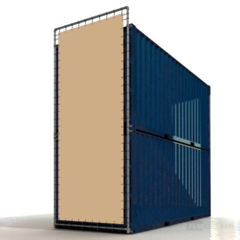 container spandoek frame compleet kopsekant staand model